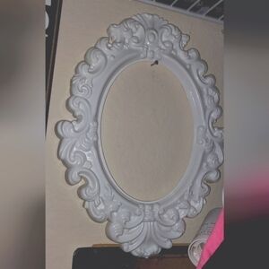 Victorian Picture Frame White, 12" Antique